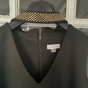 EUC Calvin Klein Midi dress with choker neck size 12
